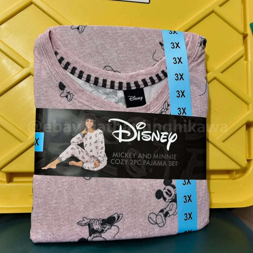 Disney Mickey and Minnie cozy 2-pieces pajama set‎ Pink 3X